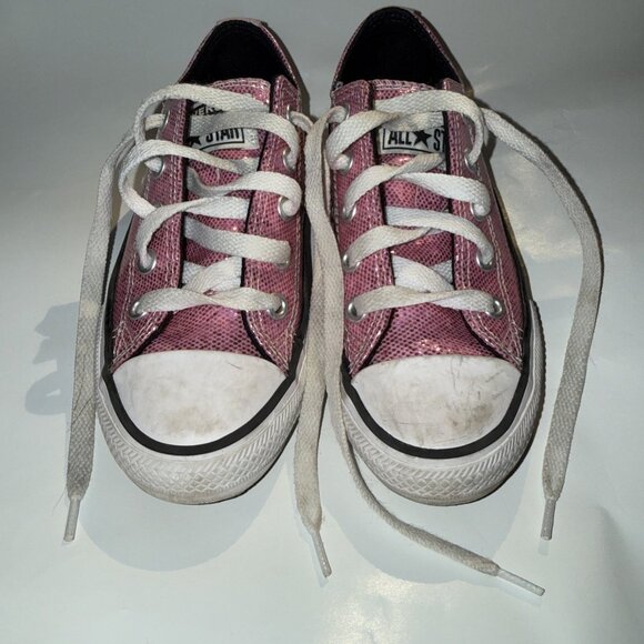 Converse All Star Chuck Taylor East Coaster Girls 12 Shoes 647732F Glitter Pink - Picture 16 of 16